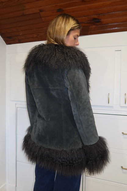 Manteau Afghan gris foncé
