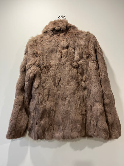 Manteau en fourrure taupe