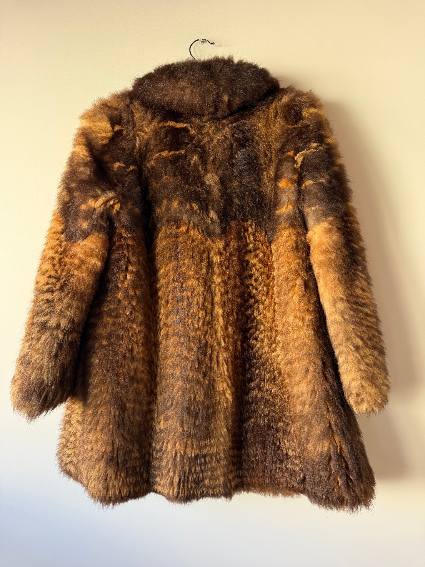 Manteau en fourrure marron