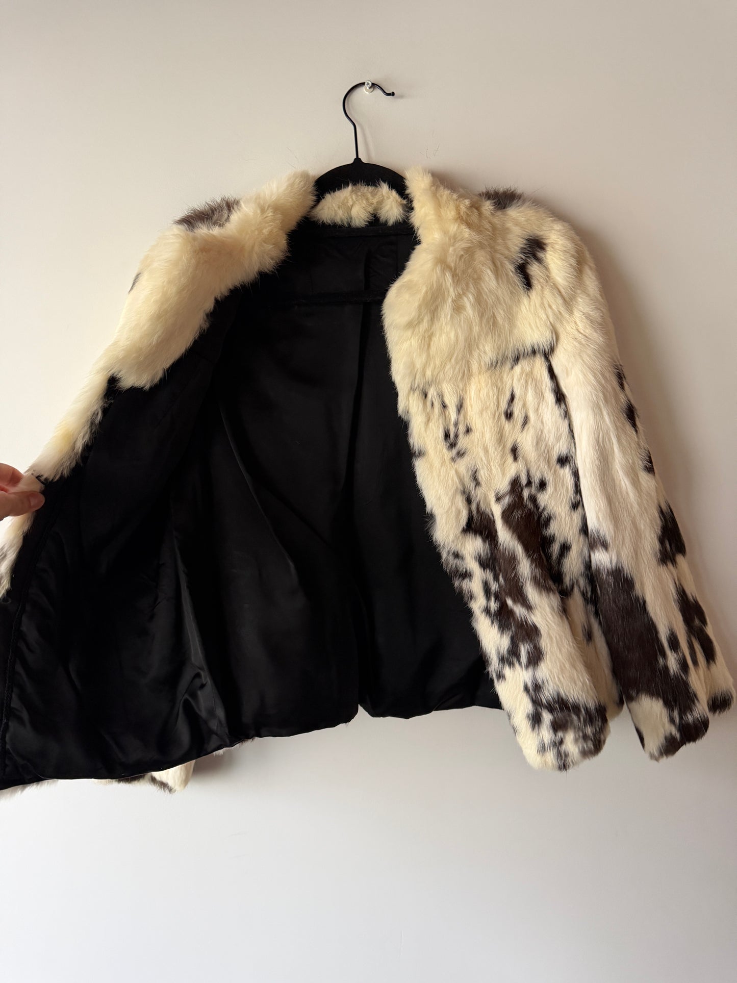 Veste en fourrure bicolore