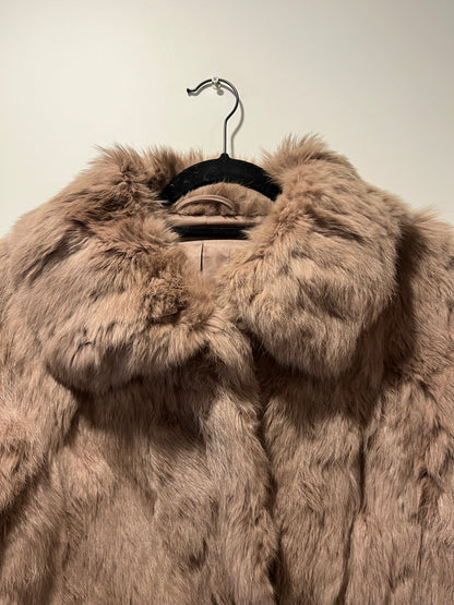 Manteau en fourrure taupe