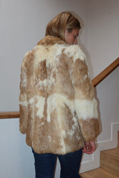 Veste en fourrure bicolore
