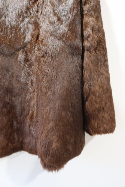 Manteau en fourrure marron
