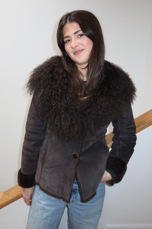 Veste style Afghan grise foncé