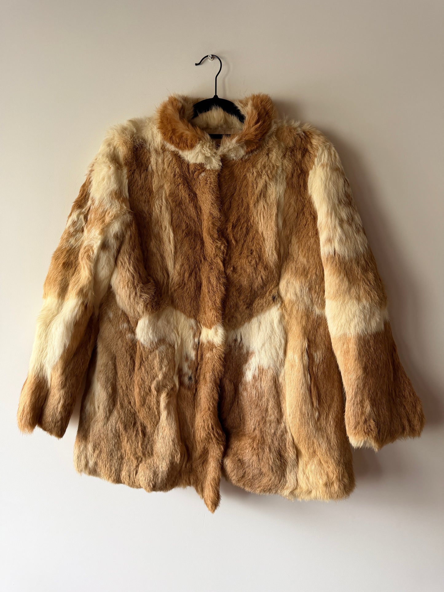 Veste en fourrure bicolore