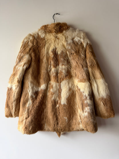 Veste en fourrure bicolore