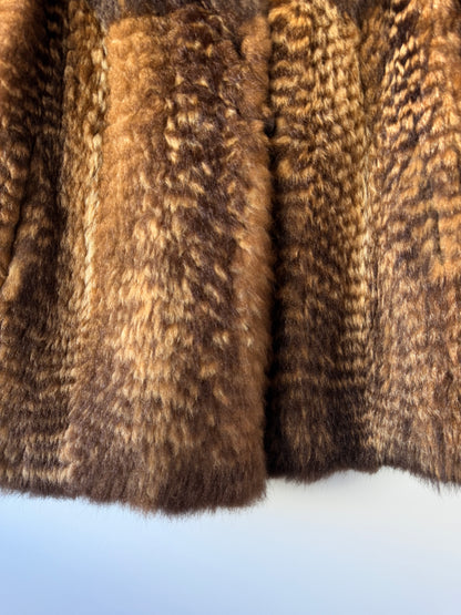 Manteau en fourrure marron