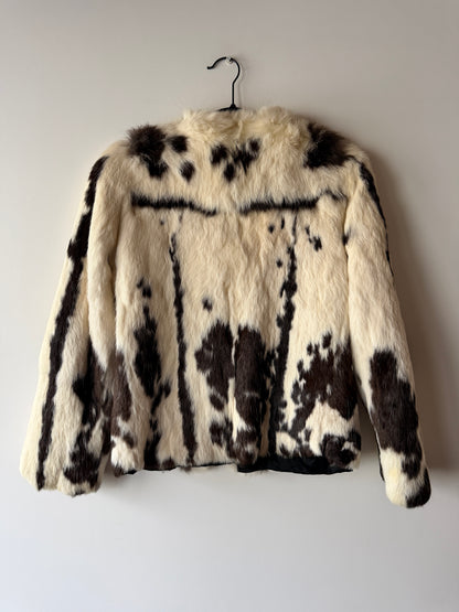 Veste en fourrure bicolore