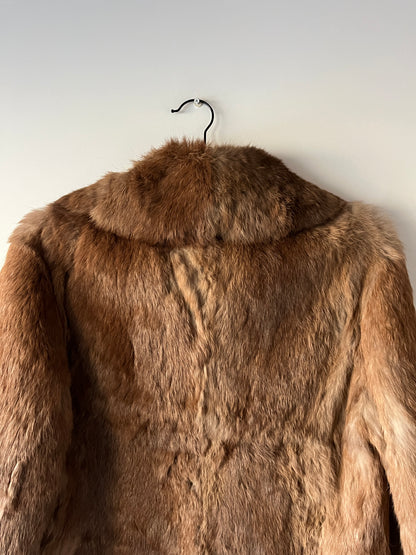 Manteau en fourrure taupe