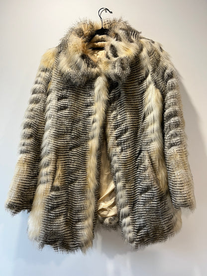 Manteau en fausse fourrure imprimé style animal