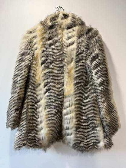 Manteau en fausse fourrure imprimé style animal