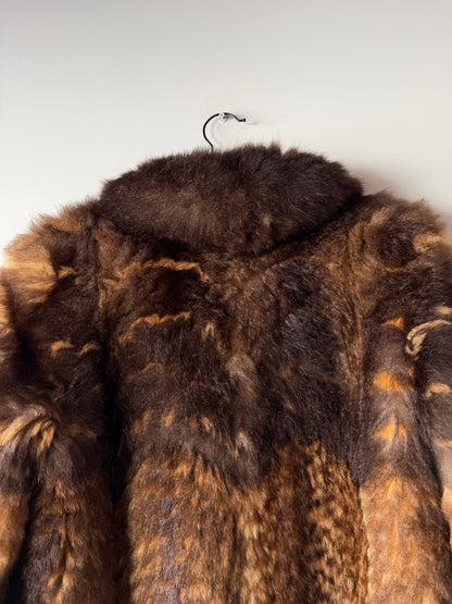 Manteau en fourrure marron