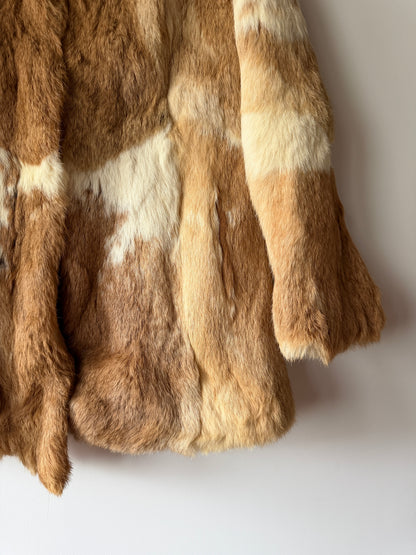 Veste en fourrure bicolore