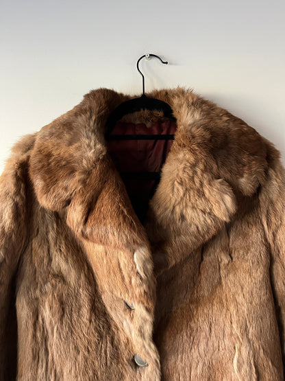 Manteau en fourrure taupe