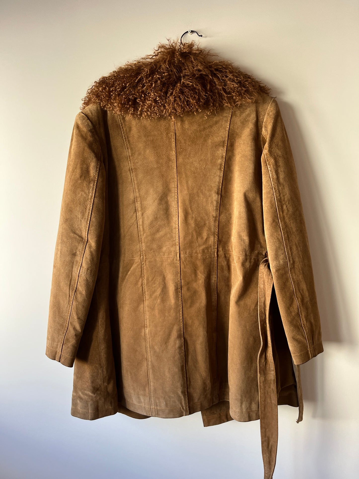 Manteau Afghan mi-long camel