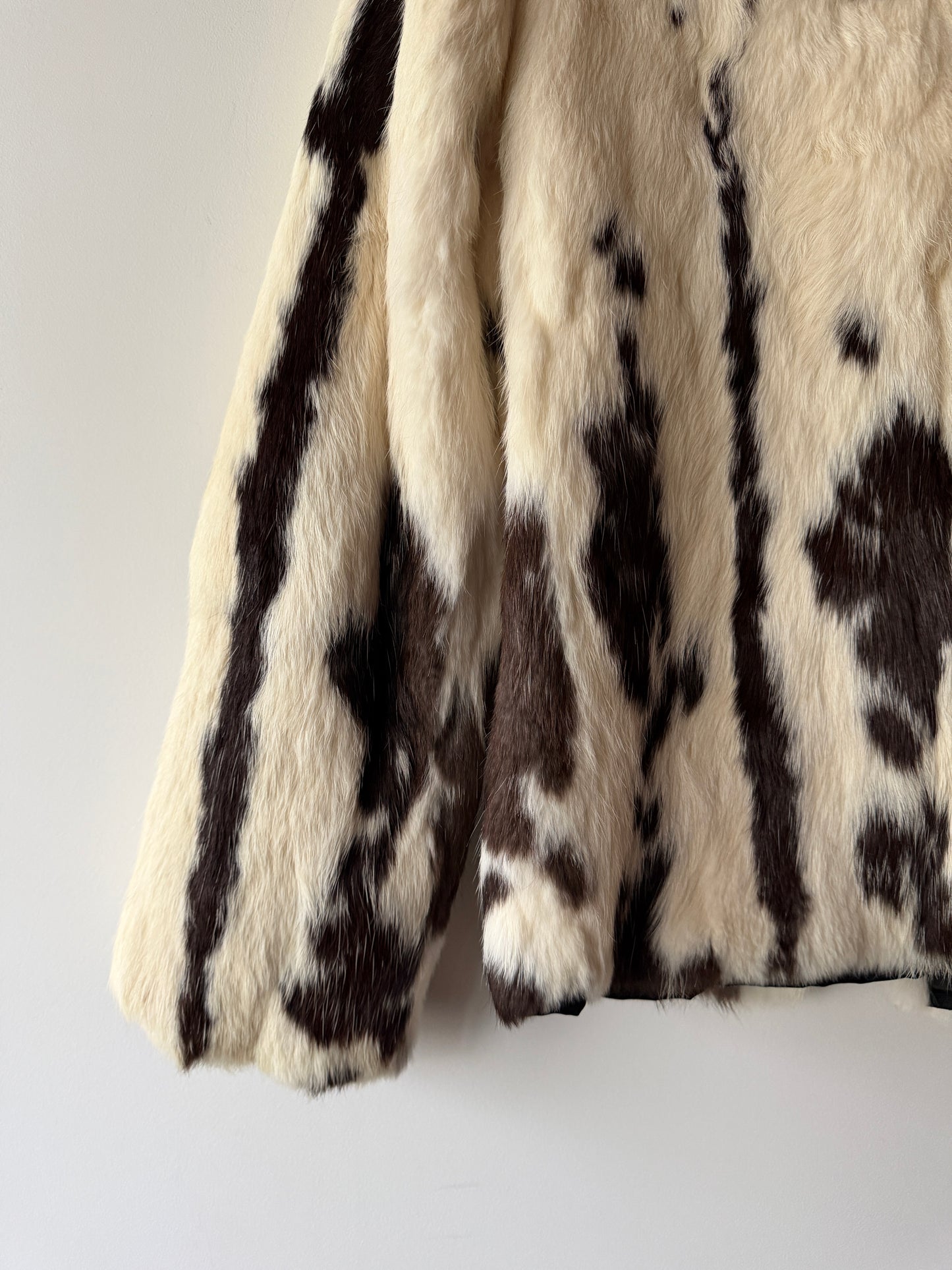 Veste en fourrure bicolore
