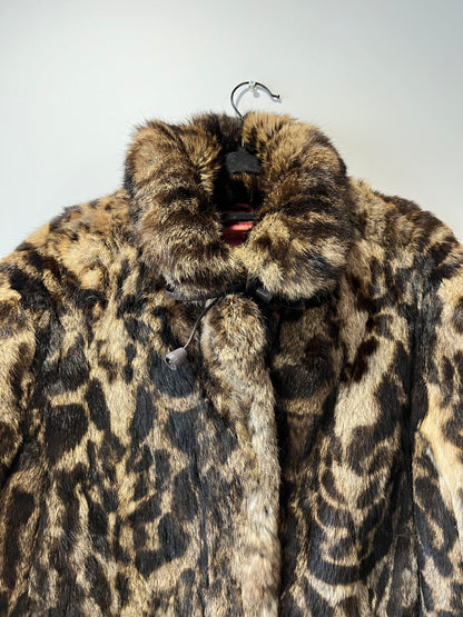 Manteau en fourrure imprimé animal