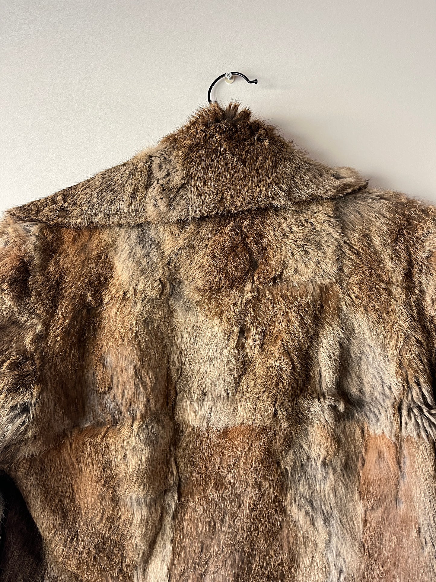 Veste en fourrure marron