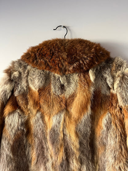 Manteau en fourrure roux doré