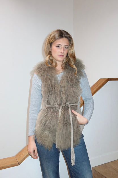 Gilet sans manches Afghan gris