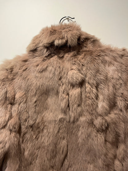Manteau en fourrure taupe