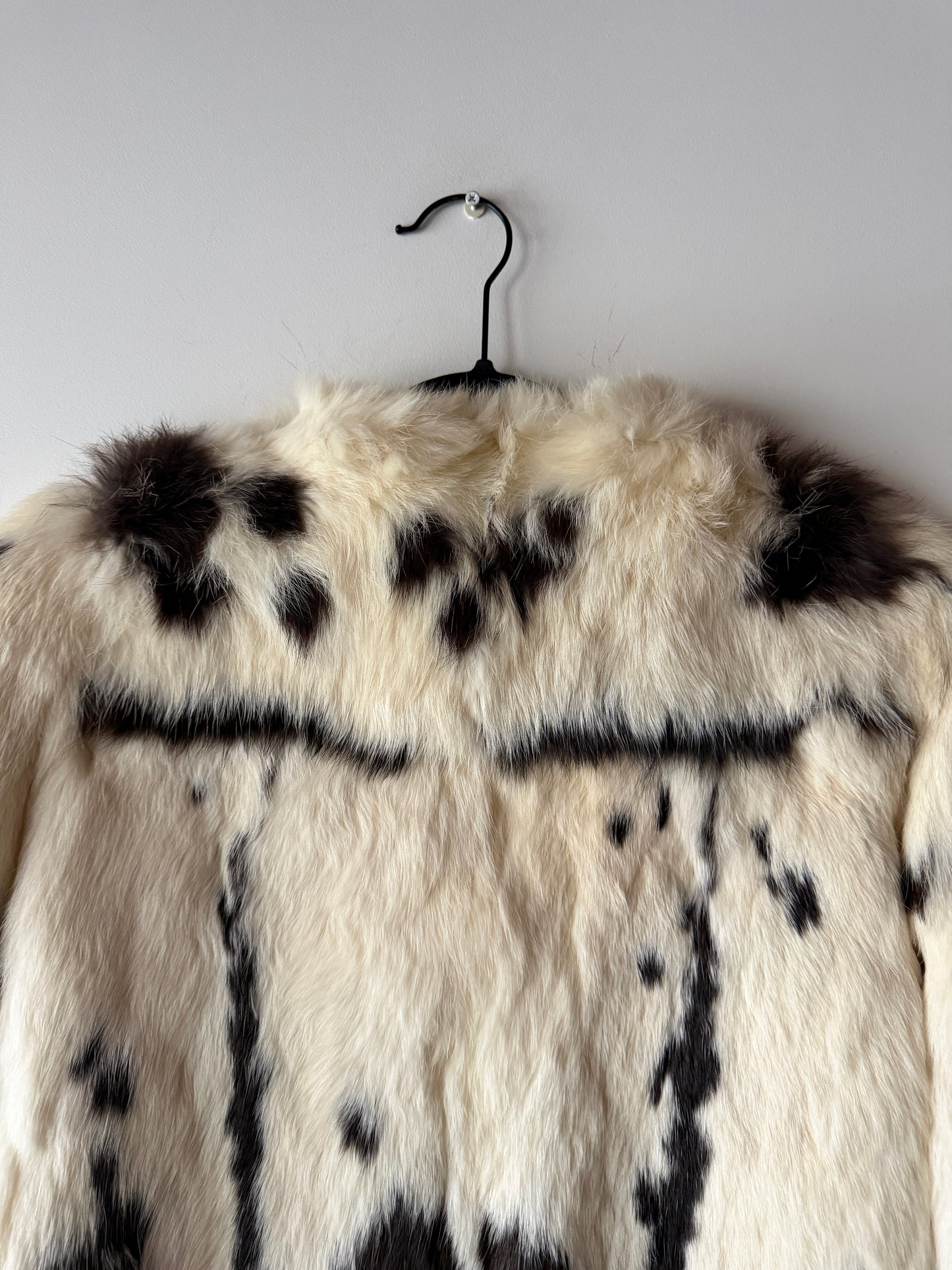 Veste en fourrure bicolore