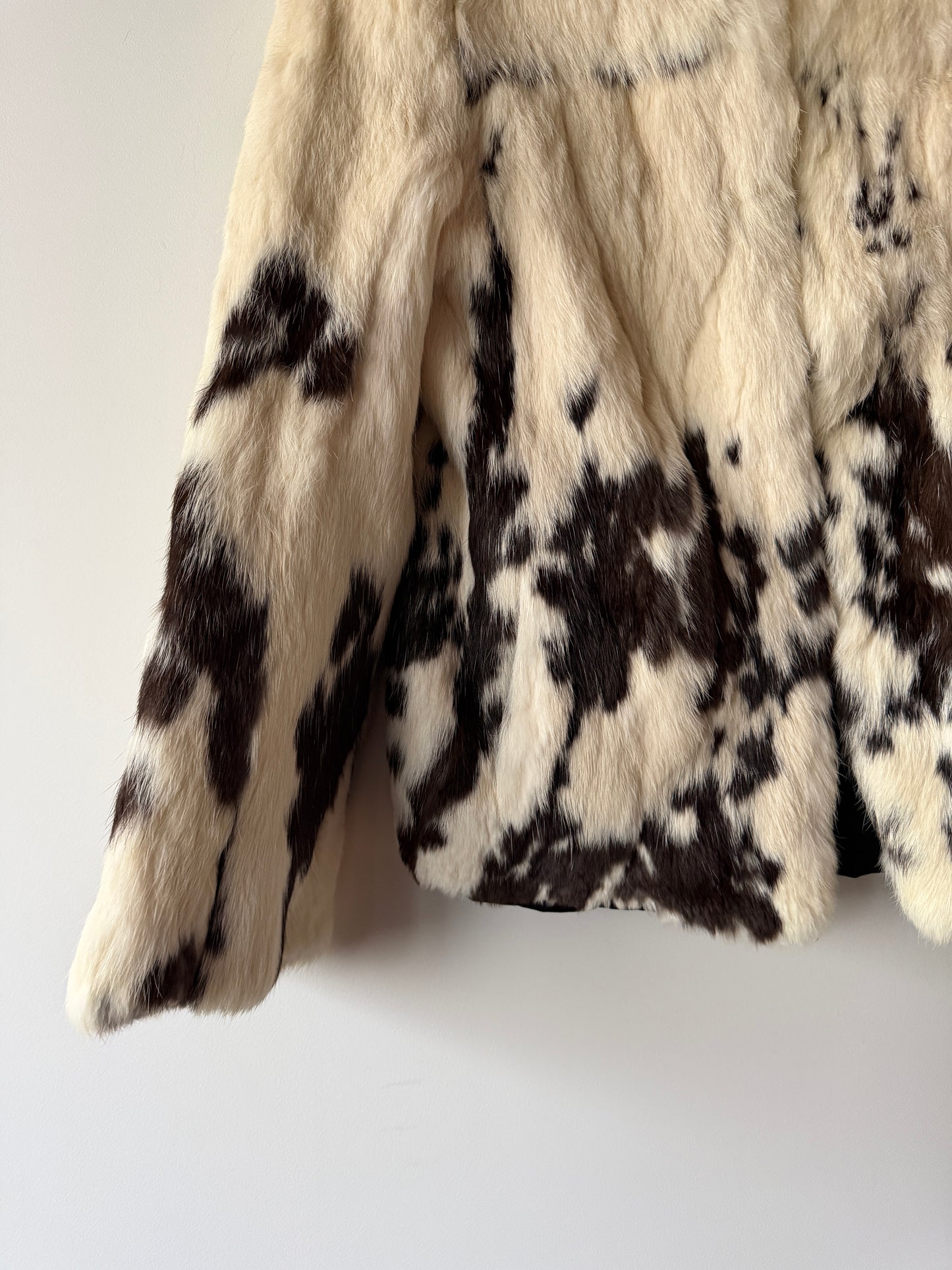 Veste en fourrure bicolore