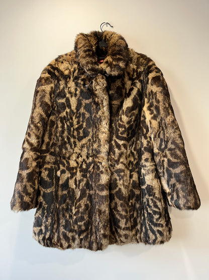 Manteau en fourrure imprimé animal