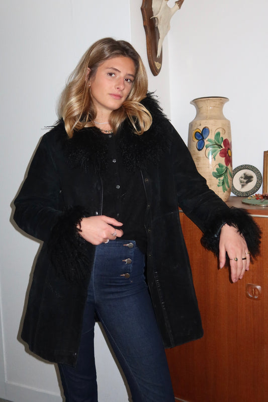 Manteau Afghan noir