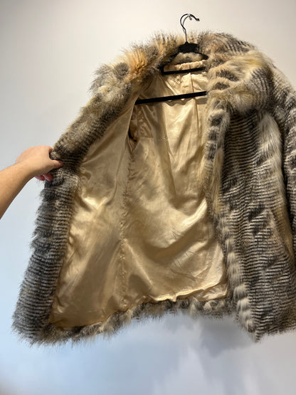 Manteau en fausse fourrure imprimé style animal