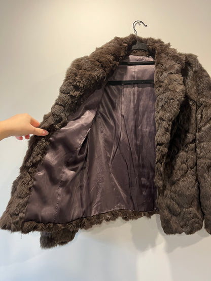 Manteau en fourrure marron