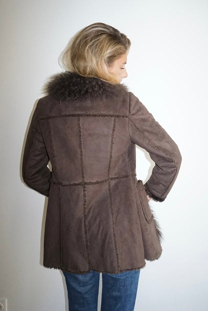 Manteau Afghan marron