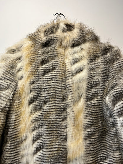 Manteau en fausse fourrure imprimé style animal