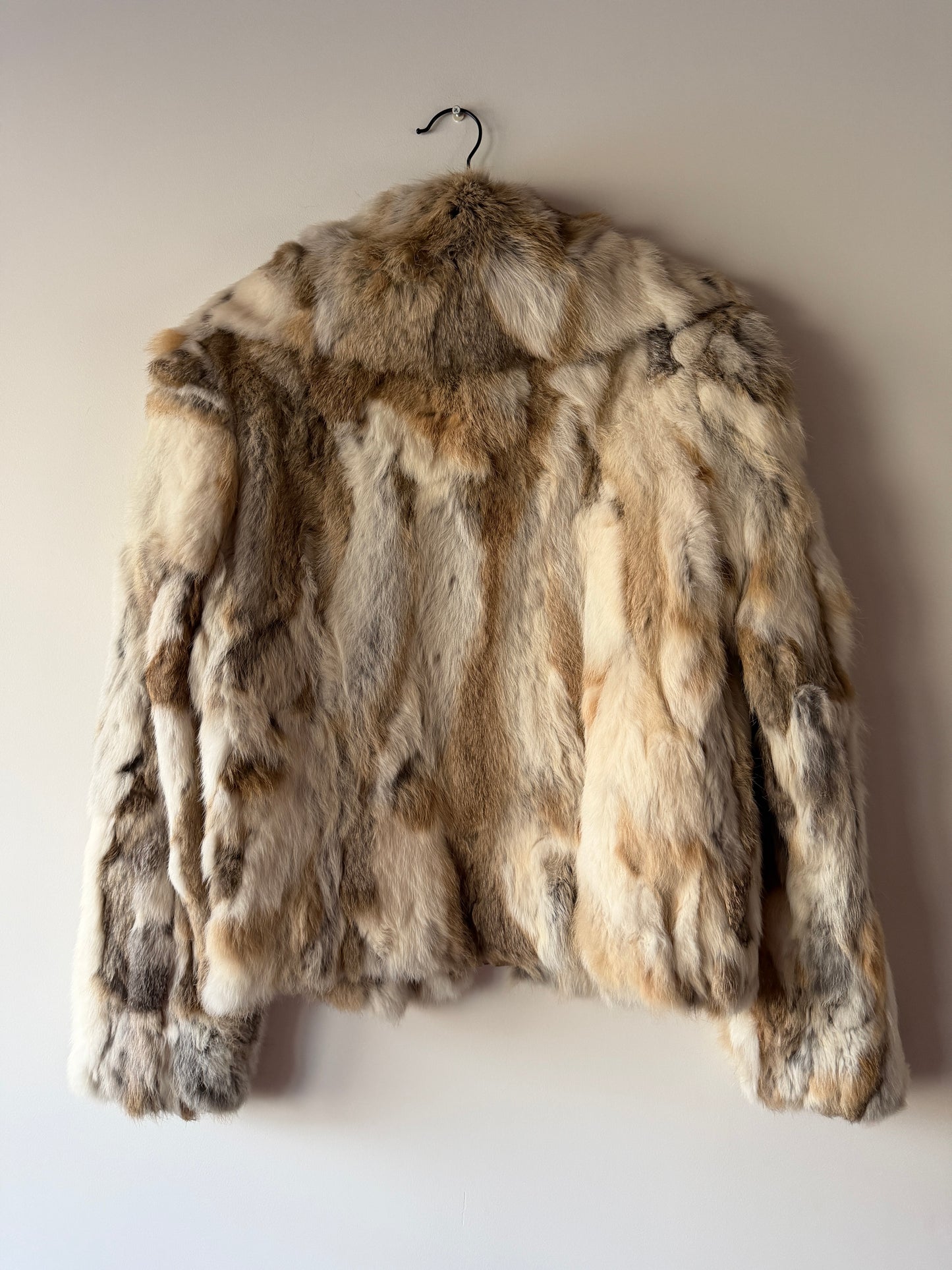 Veste en fourrure multicolore