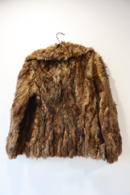 Veste en fourrure marron