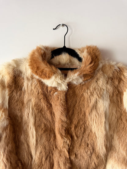 Veste en fourrure bicolore