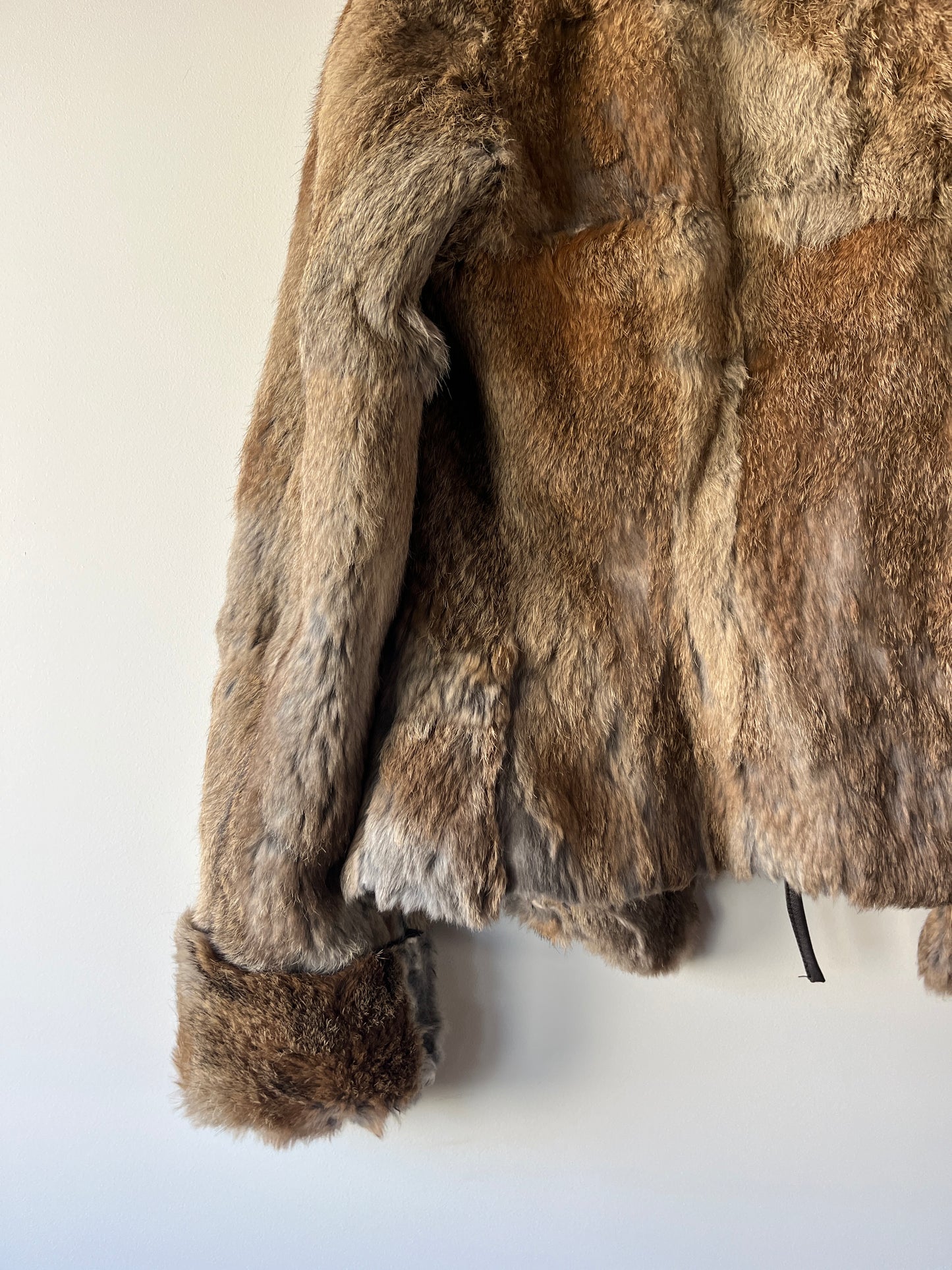 Veste en fourrure marron