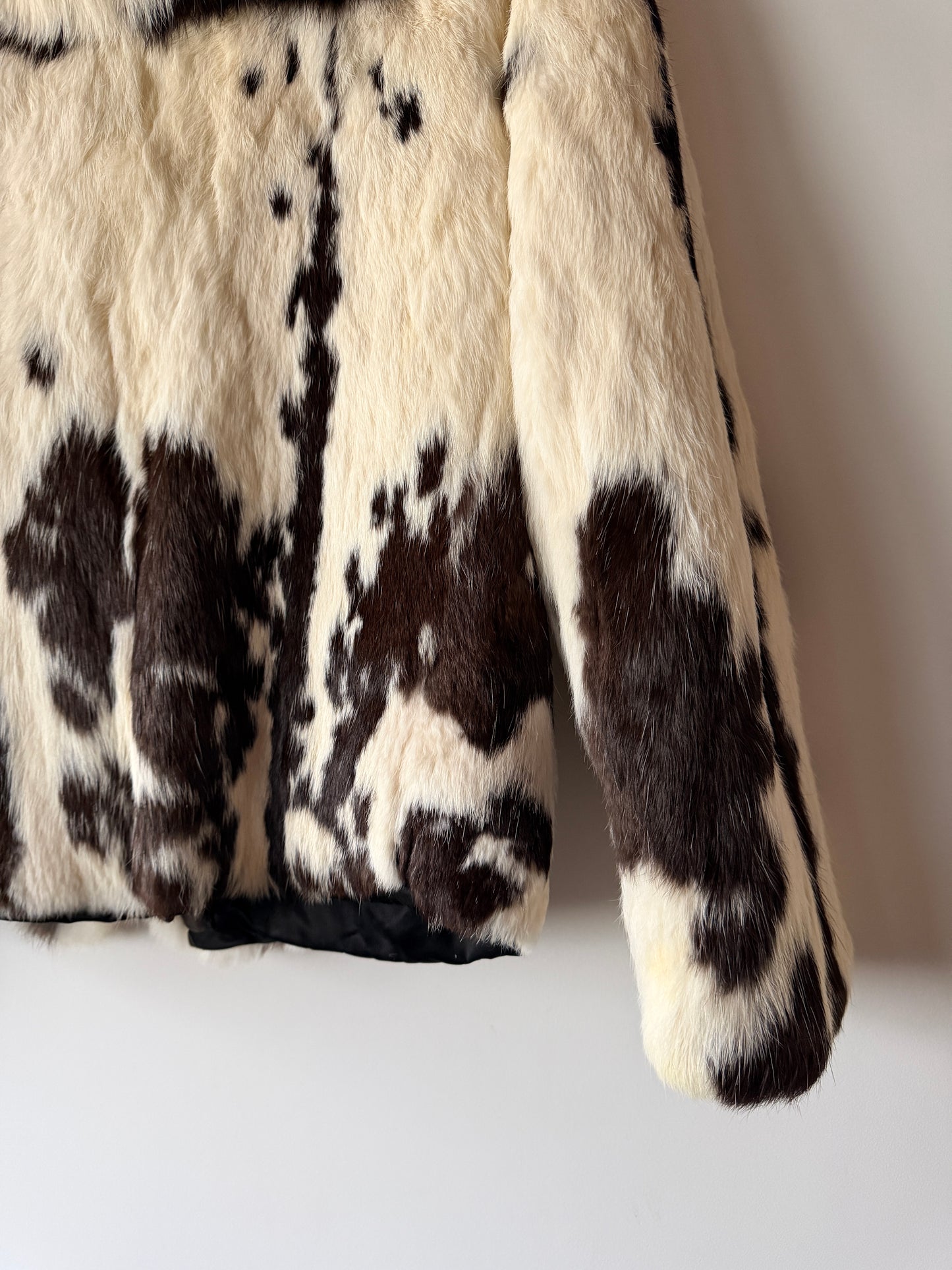 Veste en fourrure bicolore