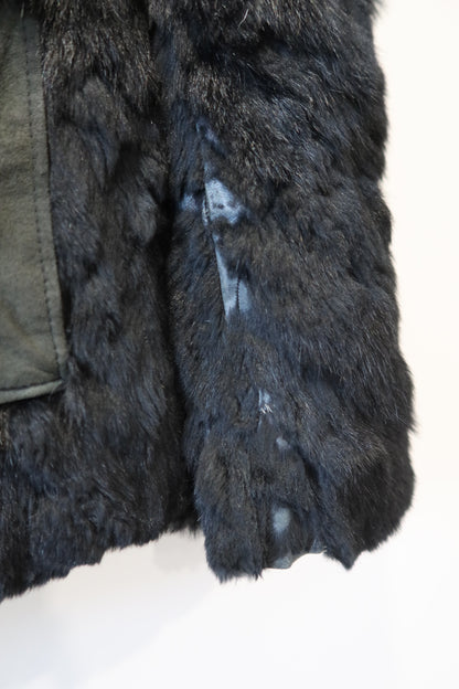 Manteau en fourrure noir